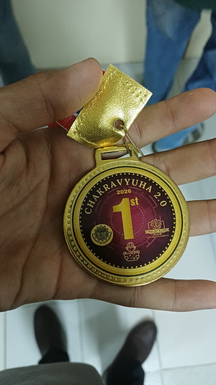 Chakravyuha Season 2 Medal Front View Chakravyuha Season 2 Medal Front View